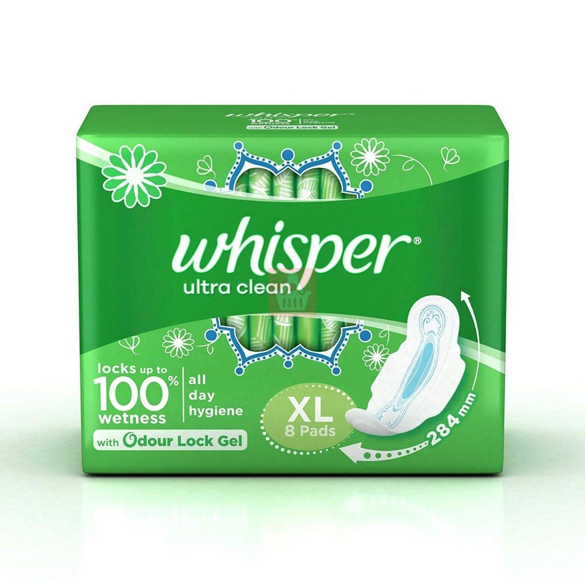 Whisper - Ultra Clean Sanitary Napkin XL (284mm) - 8 Pads