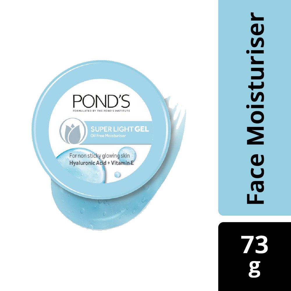 POND'S Super Light Gel Oil Free Moisturiser Hyaluronic Acid + Vitamin E -73g